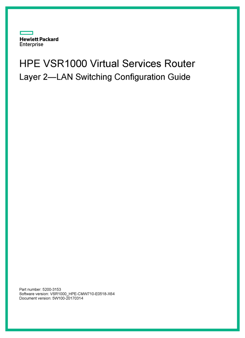 HPE FlexNetwork VSR1000 User manual