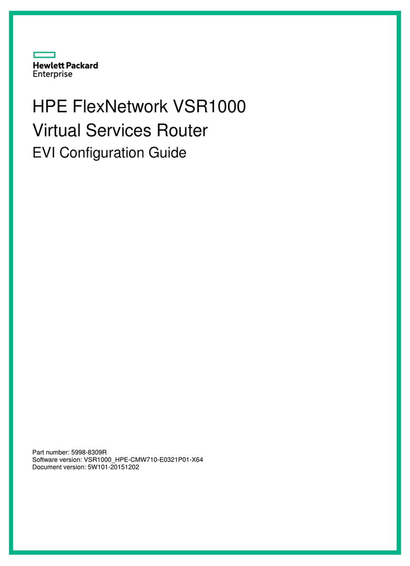 HPE FlexNetwork VSR1000 User manual