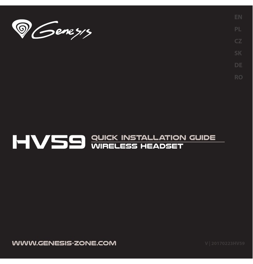 Genesis HV59 Quick installation guide
