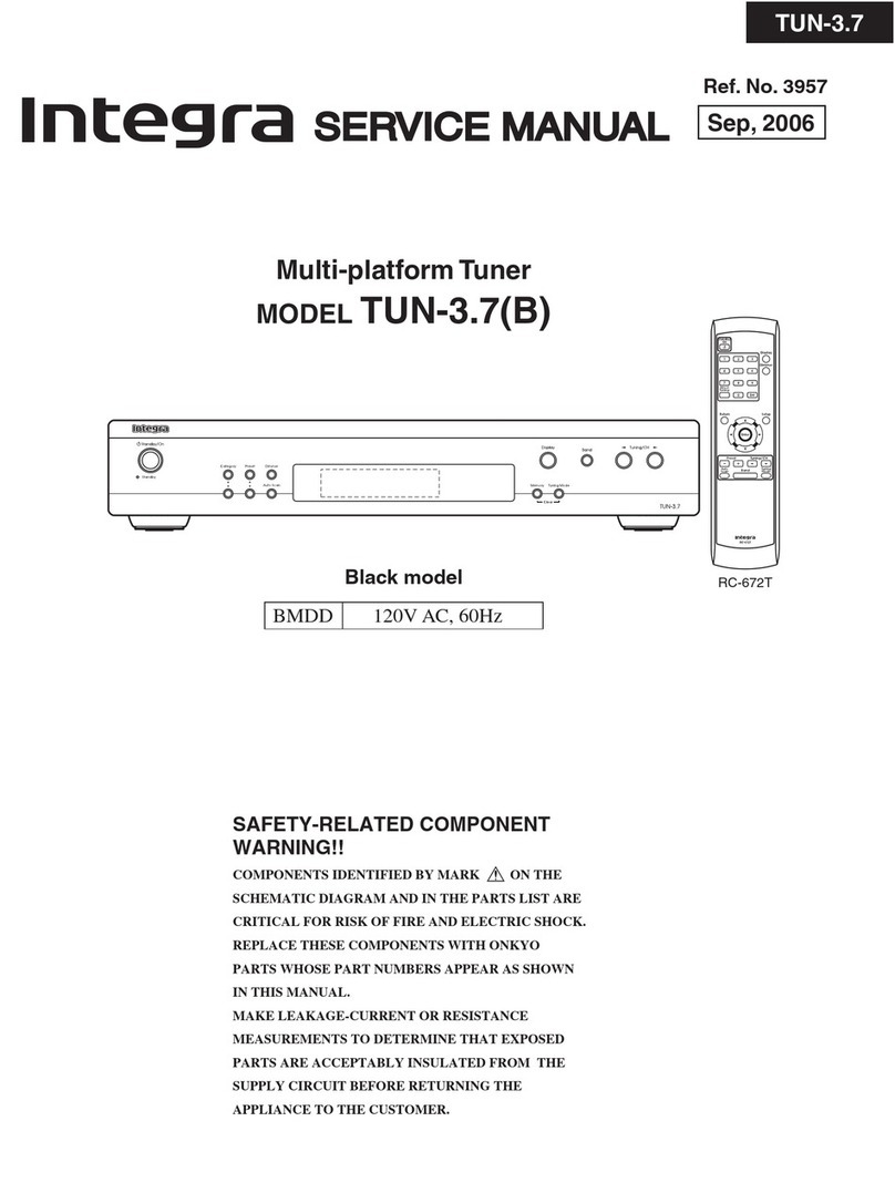Integra TV Speaker Base Service manual