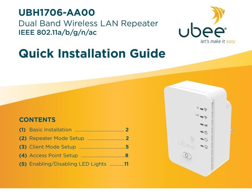Ubee UBH1706-AA00 Quick installation guide