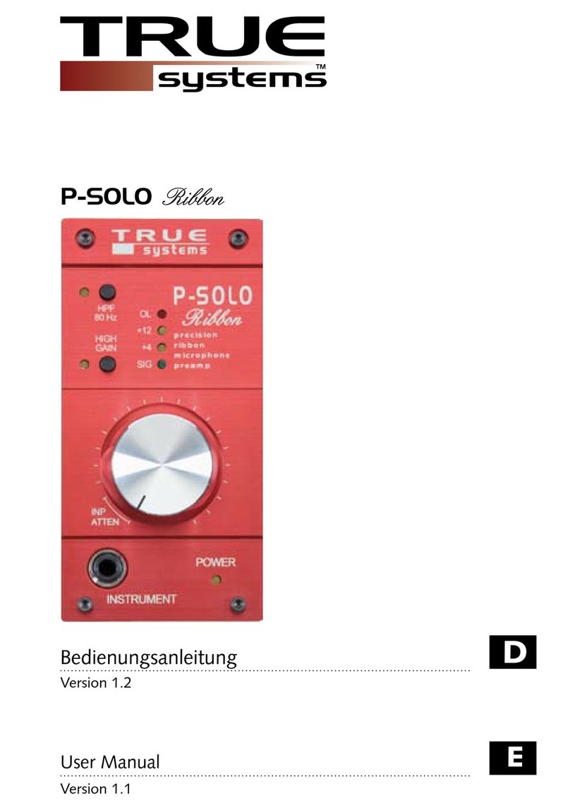 True Systems P-SOLO Ribbon user manual