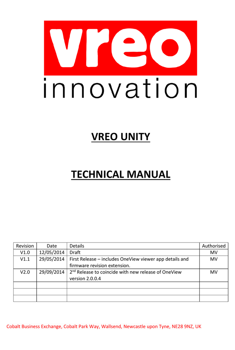 Vreo Innovation Vreo Unity Technical manual