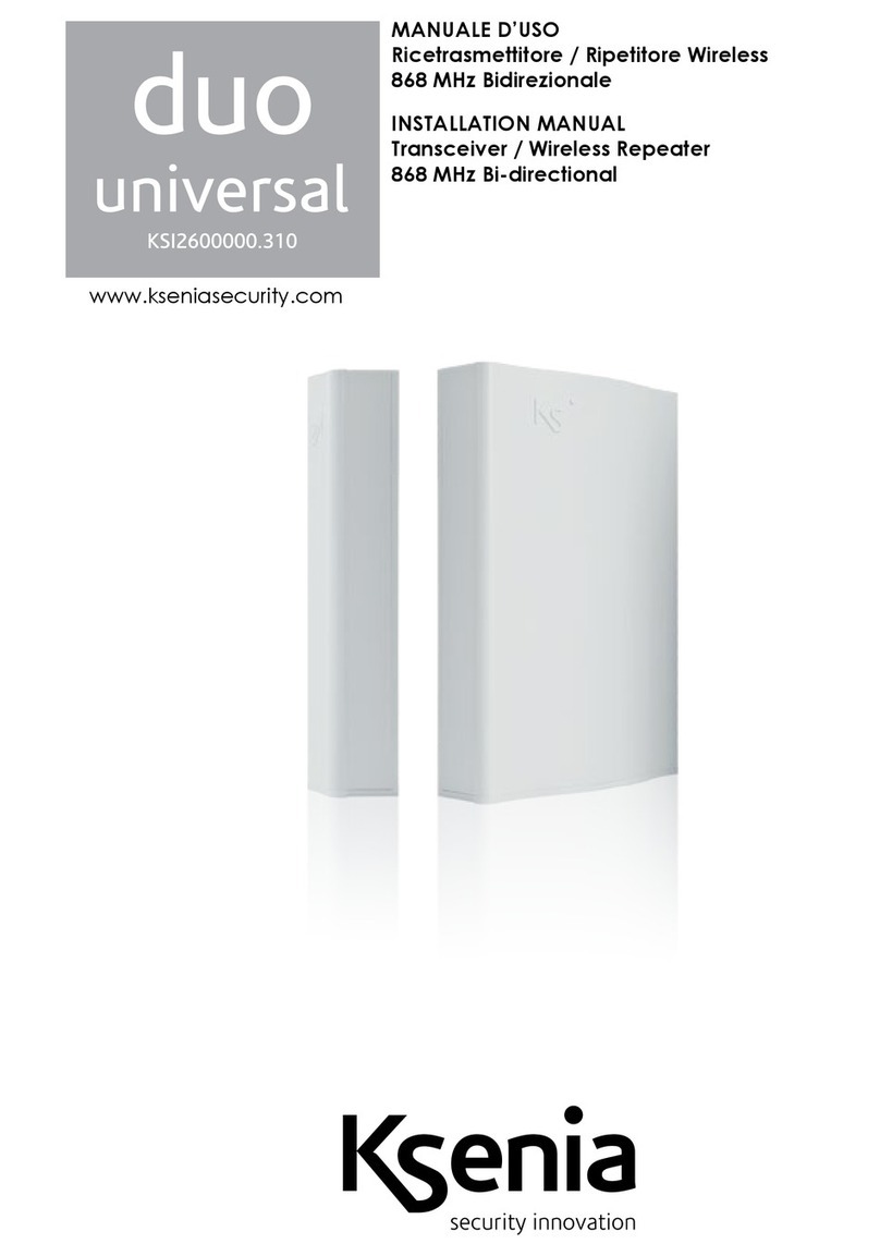 Ksenia duo Universal KSI2600000.310 installation manual