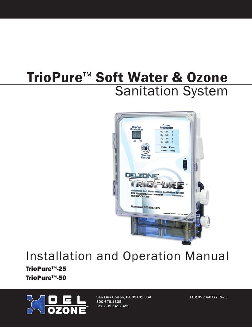 Del ozone TrioPure-25 Installation and operation manual