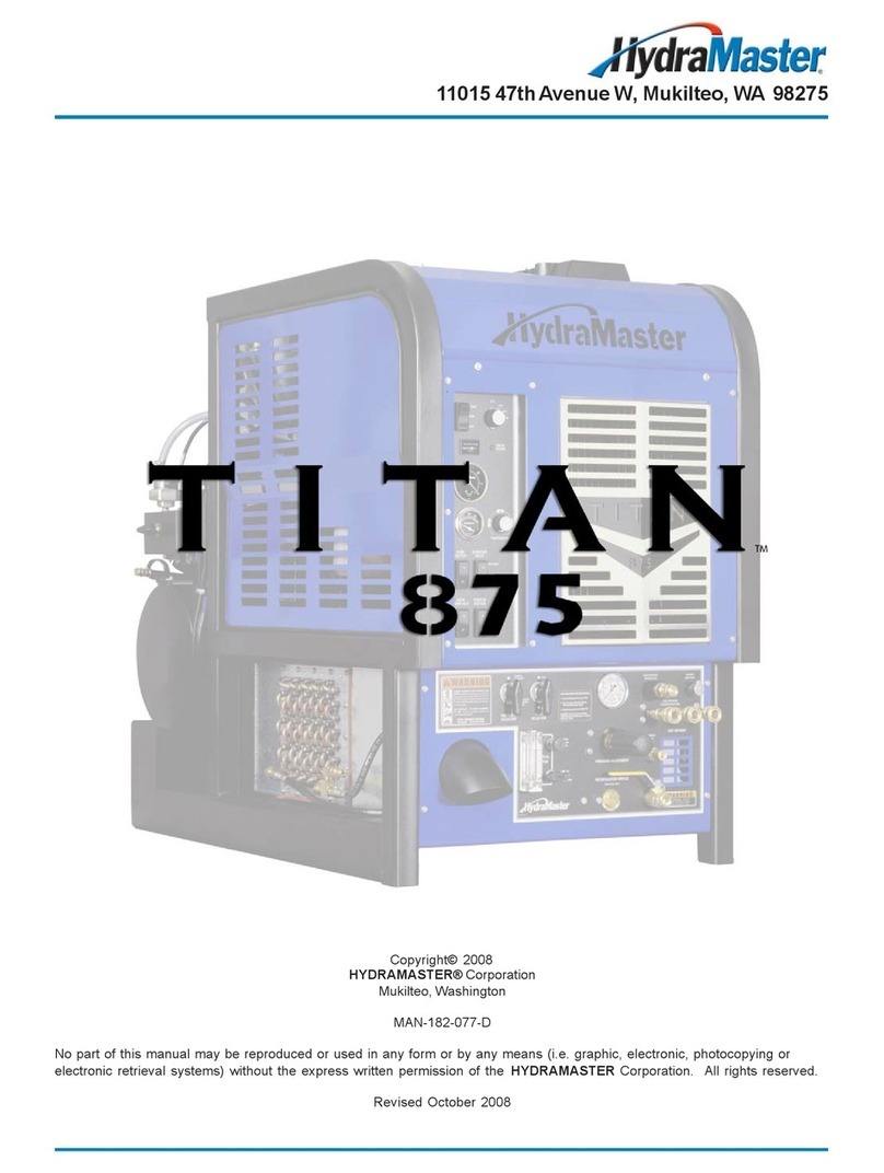 HydraMaster Titan 875 owner's manual