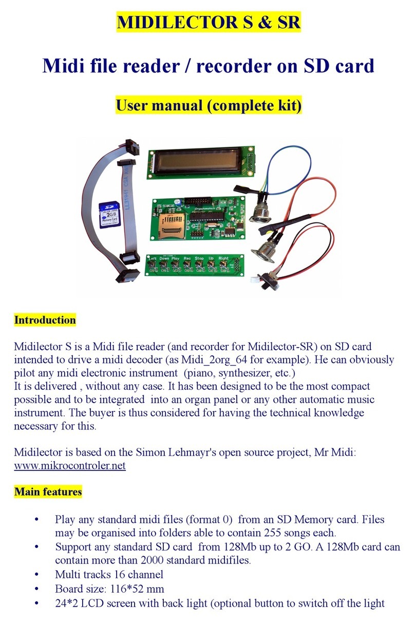 Orgautomatech MIDILECTOR S user manual Orgautomatech MIDILECTOR S user manual