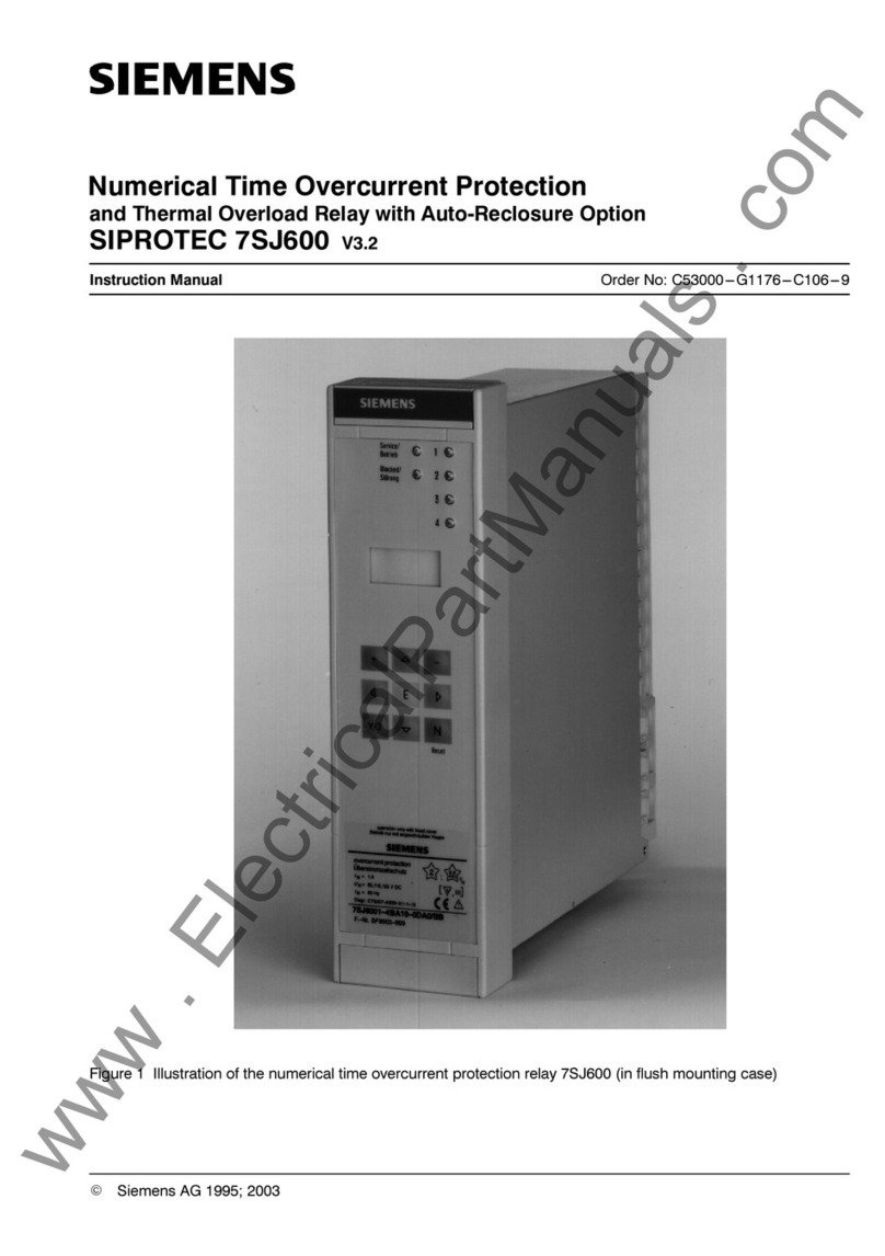 Siemens SIPROTEC 7SJ600 User manual Siemens SIPROTEC 7SJ600 User manual