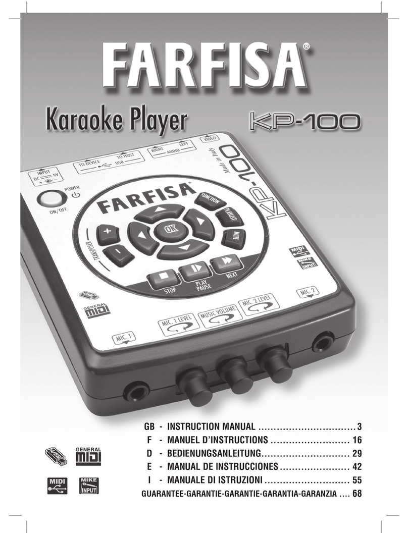Farfisa KP-100 User manual