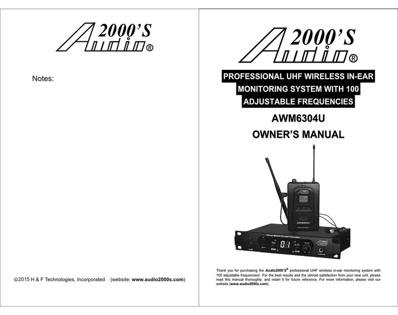 H & F Technologies Audio 2000's AMW6304U User manual