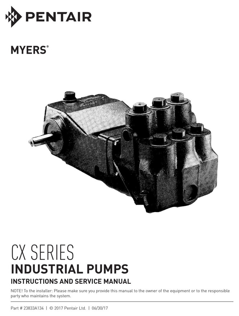 Pentair CX series Instruction and service manual