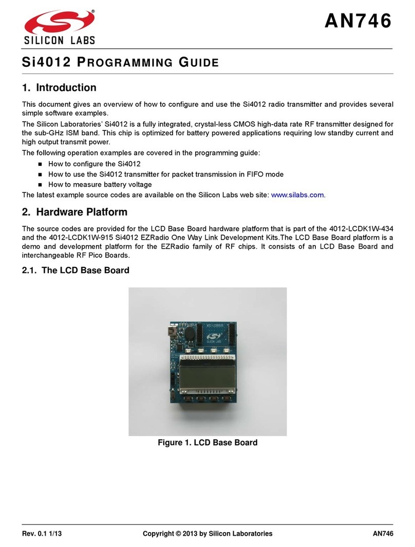 Silicon Laboratories Si4012 Operating instructions