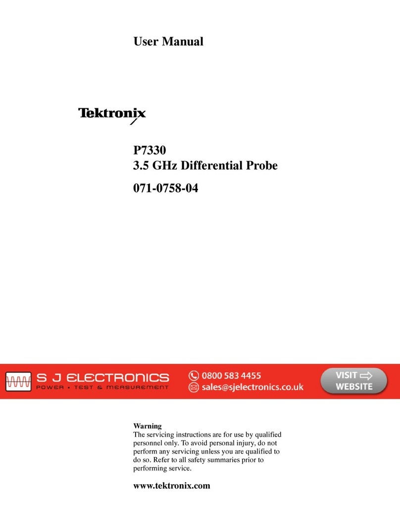 Tektronix P7330 User manual