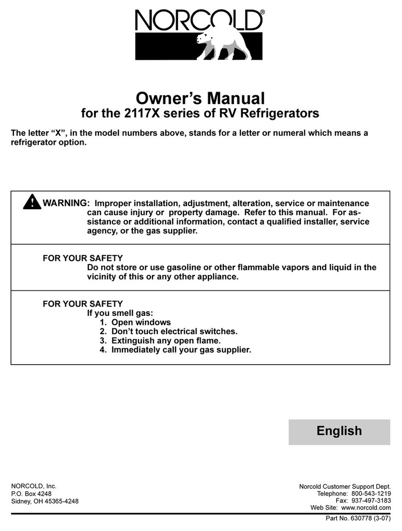 Norcold 2117x series User manual