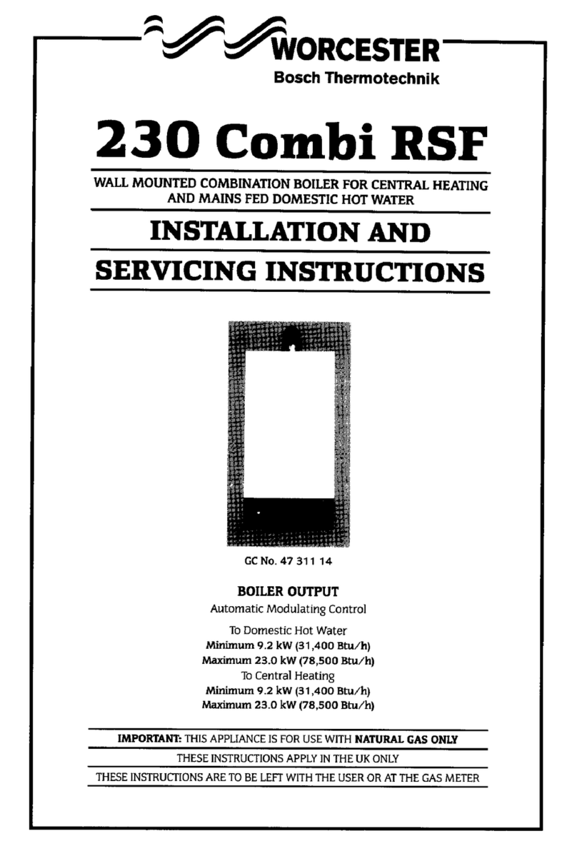 Worcester 230 Combi RSF Installation and servicing instrucnions