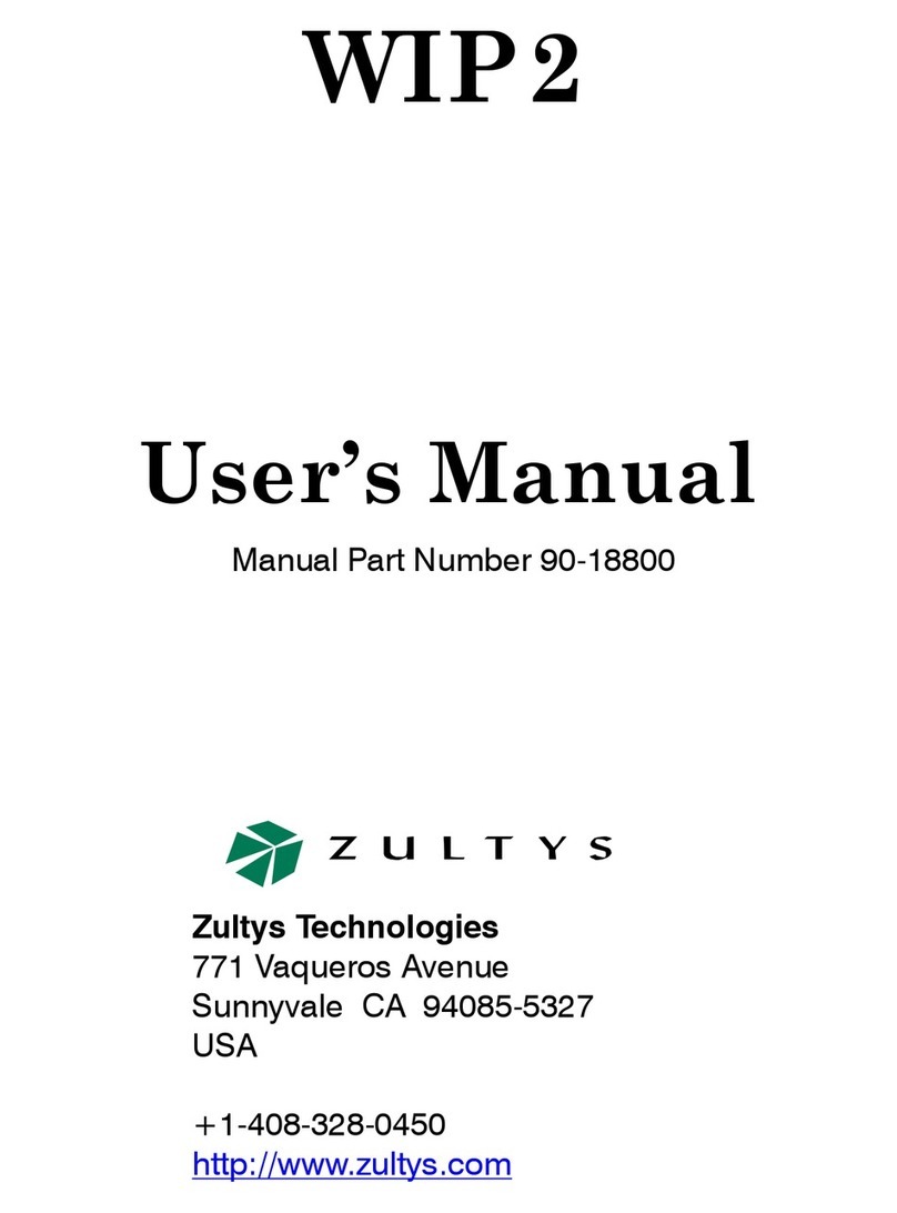 Zultys WIP2 user manual