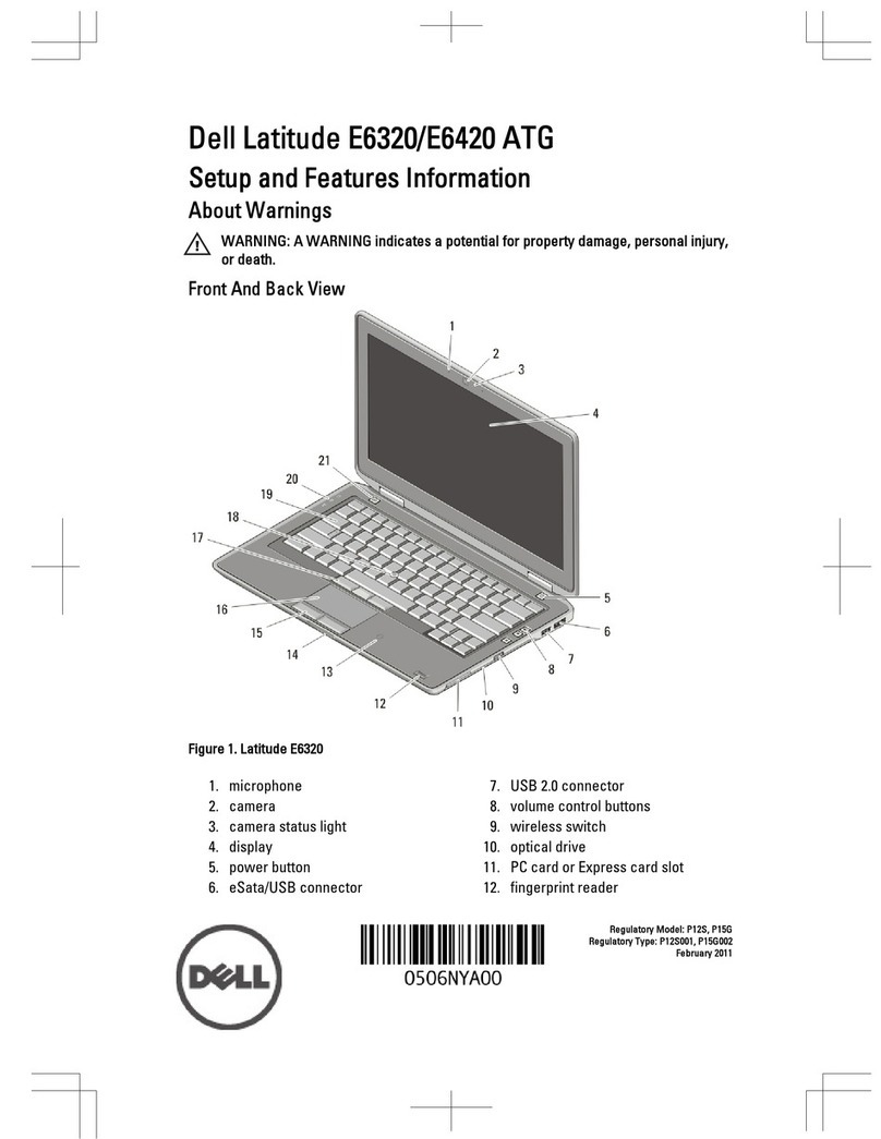 Dell Latitude E6420 ATG Owner's manual