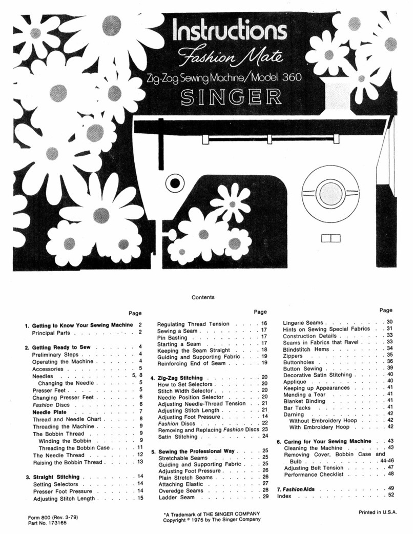Singer 360 instructions