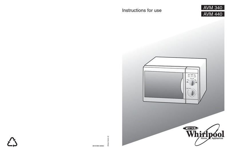 Whirlpool AVM 340 Instructions for use