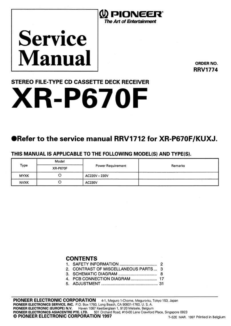 Pioneer XR-P670F Service manual