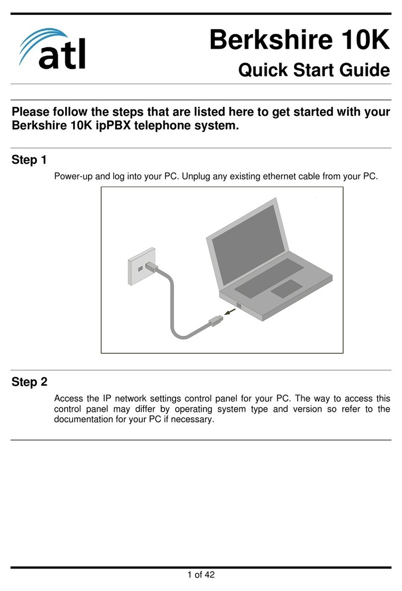 ATL Berkshire 10K ipPBX quick start guide