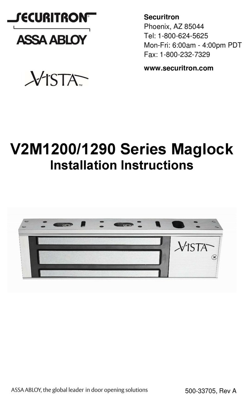 Securitron Vista V2M1200 User manual