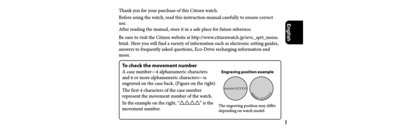 Citizen YUQ-W760-00M manual