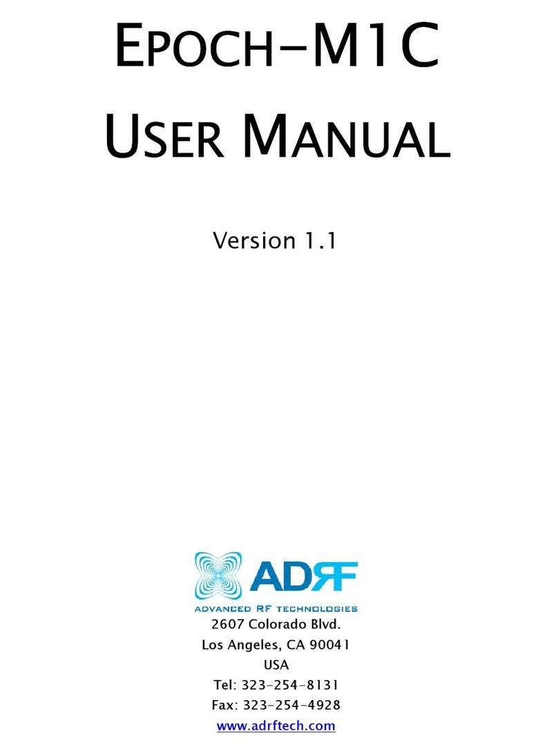 Advanced RF TECHNOLOGIES Epoch-M1C series user manual