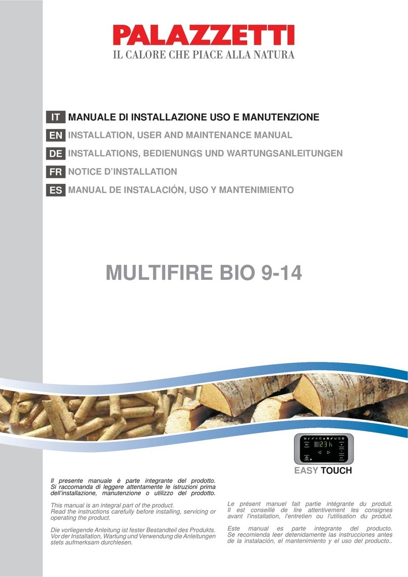 Palazzetti MULTIFIRE BIO 9 Installation, use and maintenance guide
