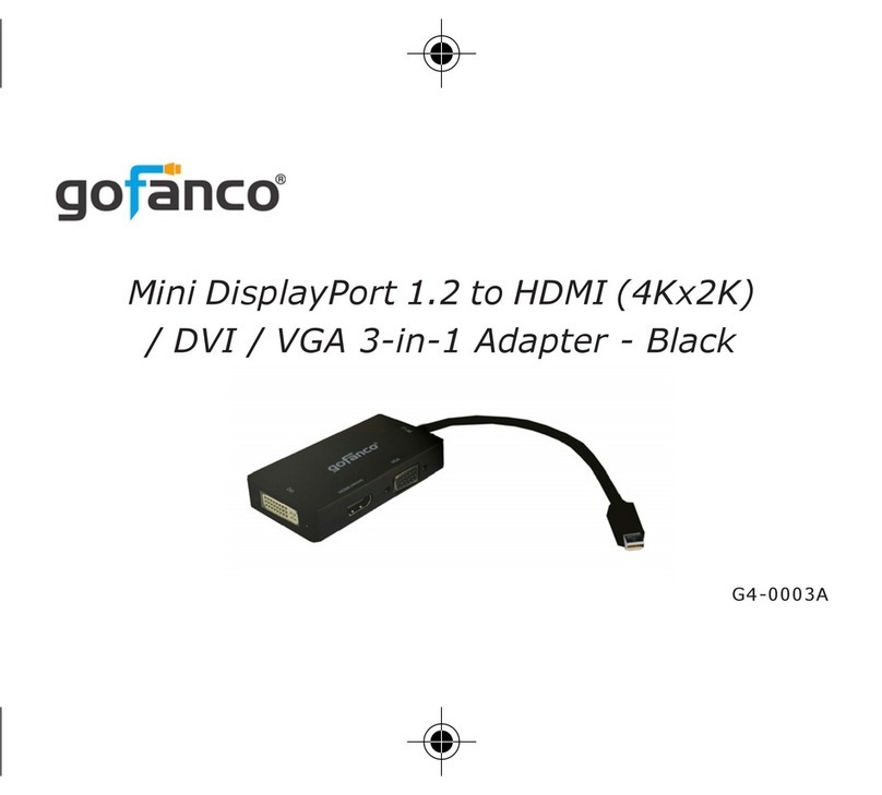 gofanco Mini DisplayPort 1.2 quick start guide