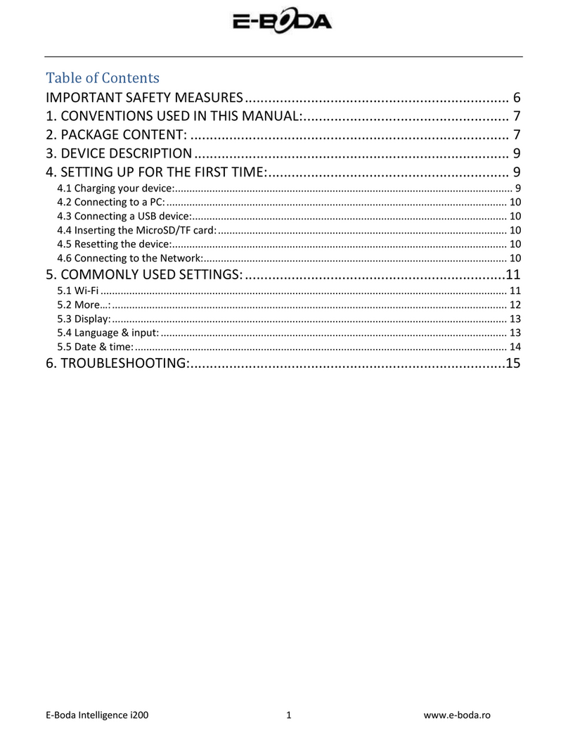 E-Boda Intelligence i200 User manual