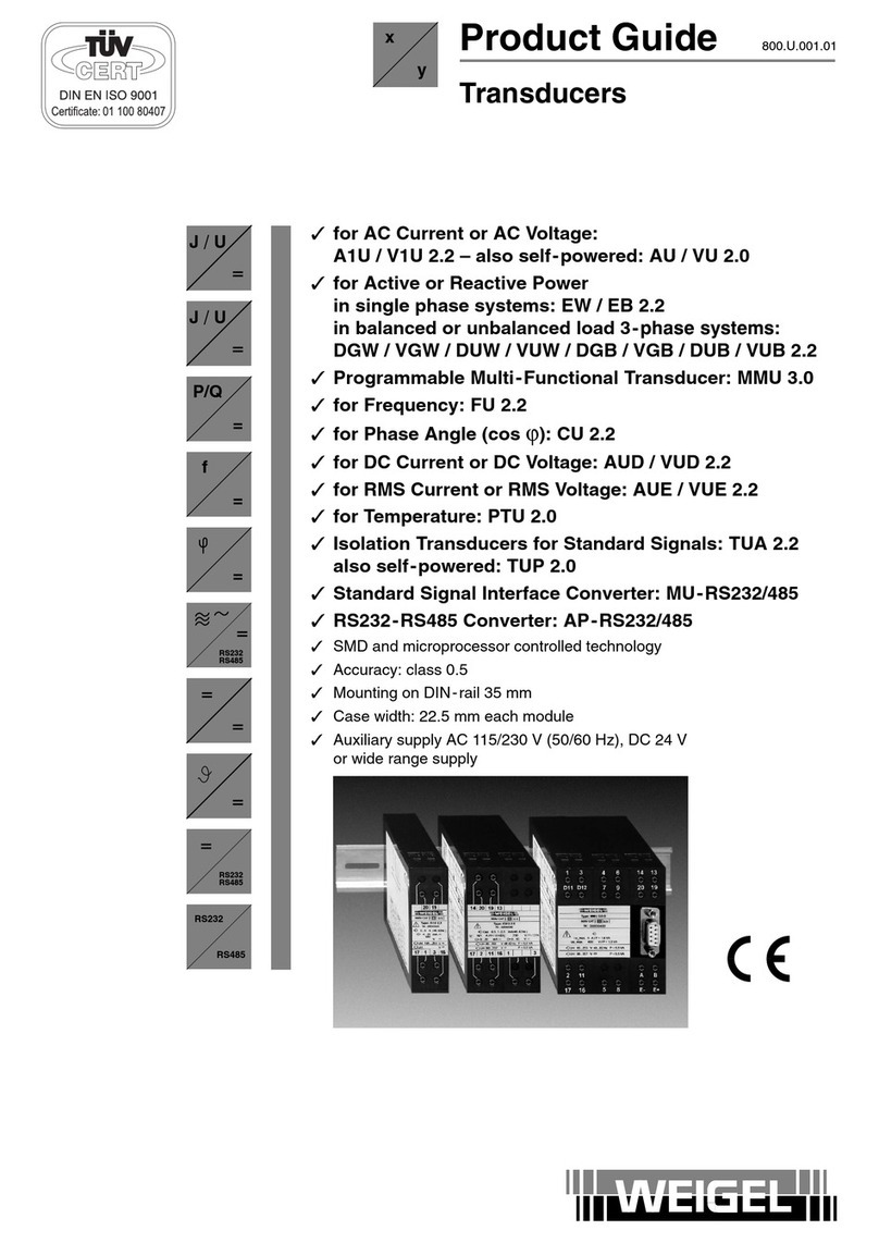 Weigel A1U 2.2 Product guide
