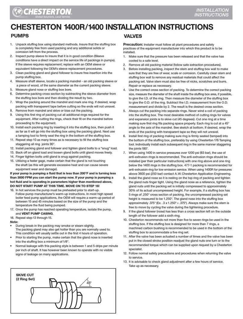 Chesterton 1400R installation instructions