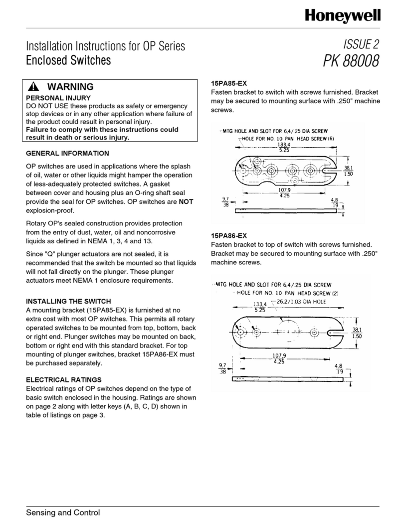Honeywell OP-AR installation instructions
