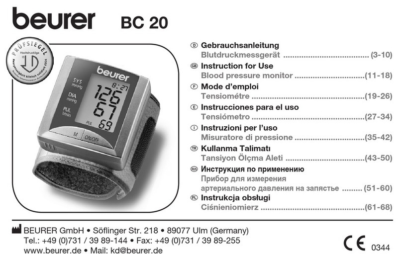 Beurer BC 20 User manual Beurer BC 20 User manual