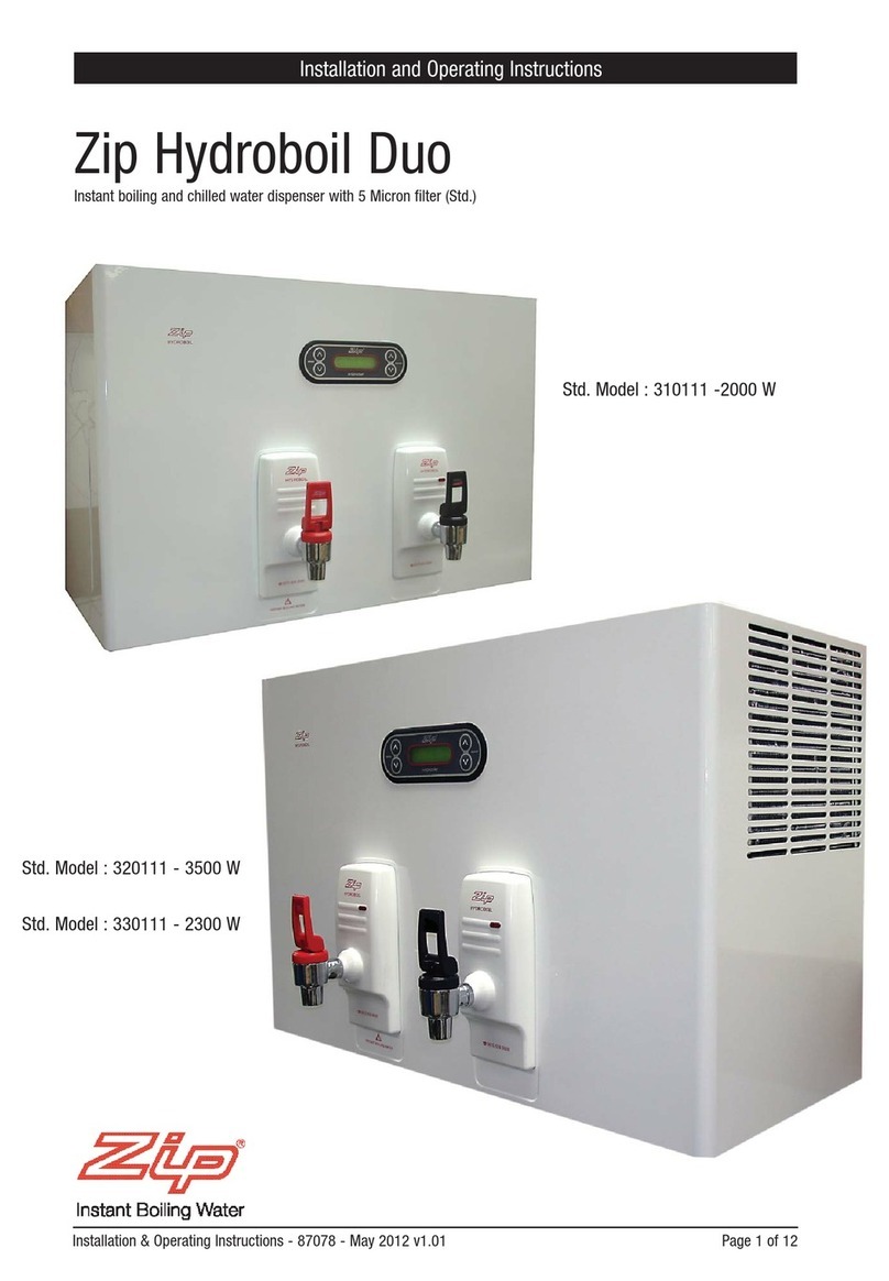 Zip Hydroboil Duo 310111 Installation & operating instructions Zip Hydroboil Duo 310111 Installation & operating instructions