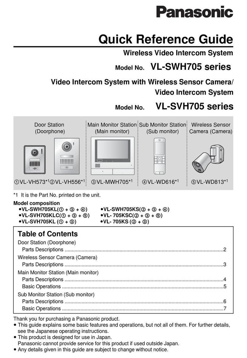 Panasonic VL-SWH705 Series User manual