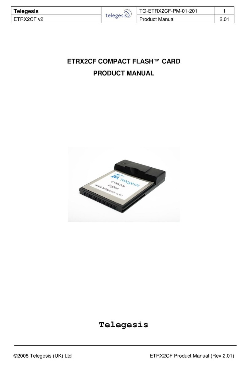 Telegesis Compact Flash ETRX2CF v2 product manual Telegesis Compact Flash ETRX2CF v2 product manual