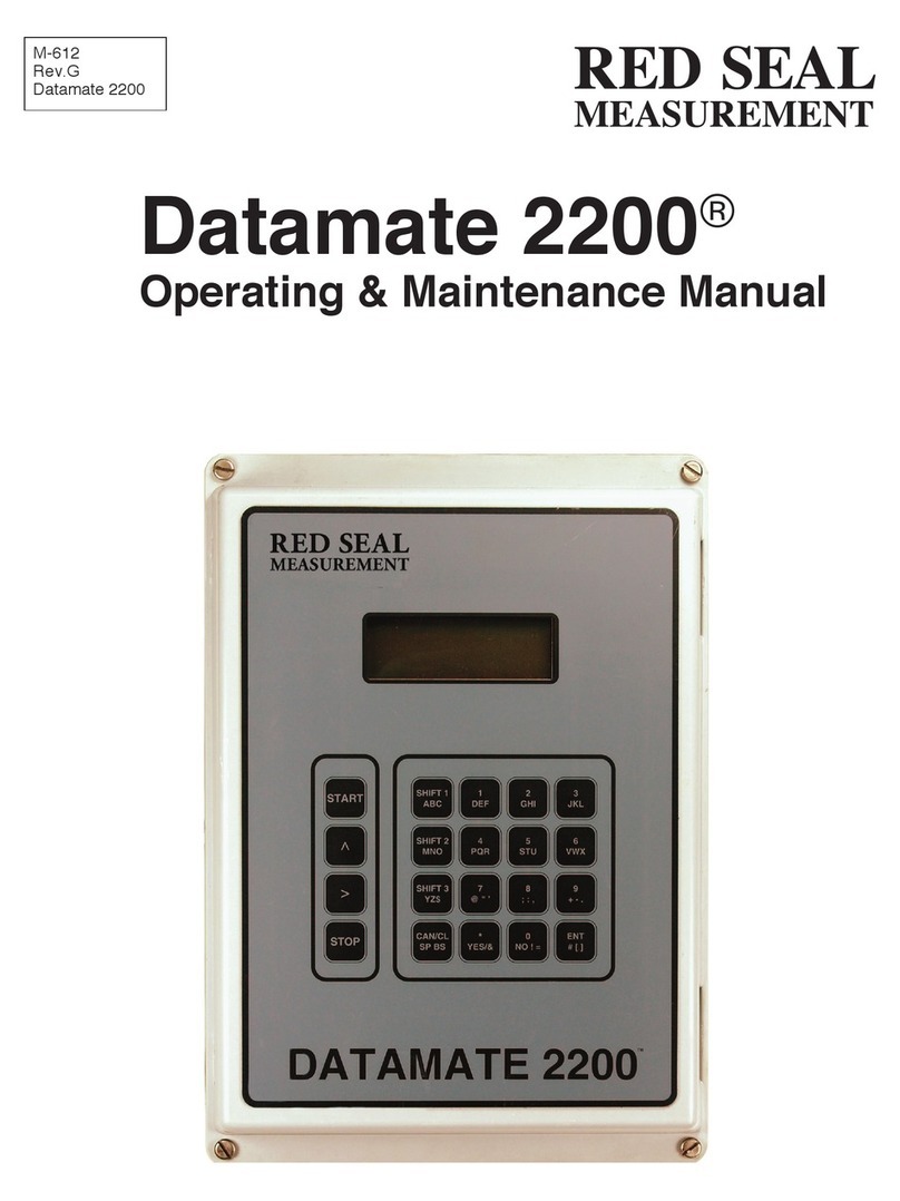 Red Seal Measurement Datamate 2200 Installation and operation manual