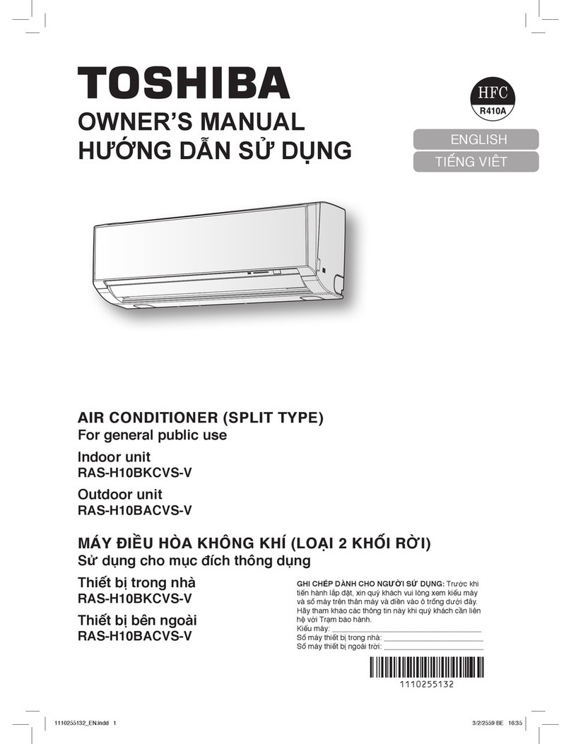 Toshiba RAS-H10BACVS-V User manual