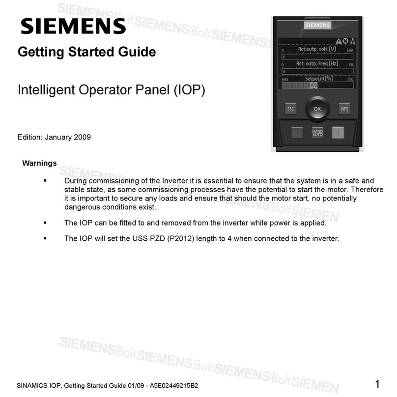 Siemens SINAMICS IOP User manual