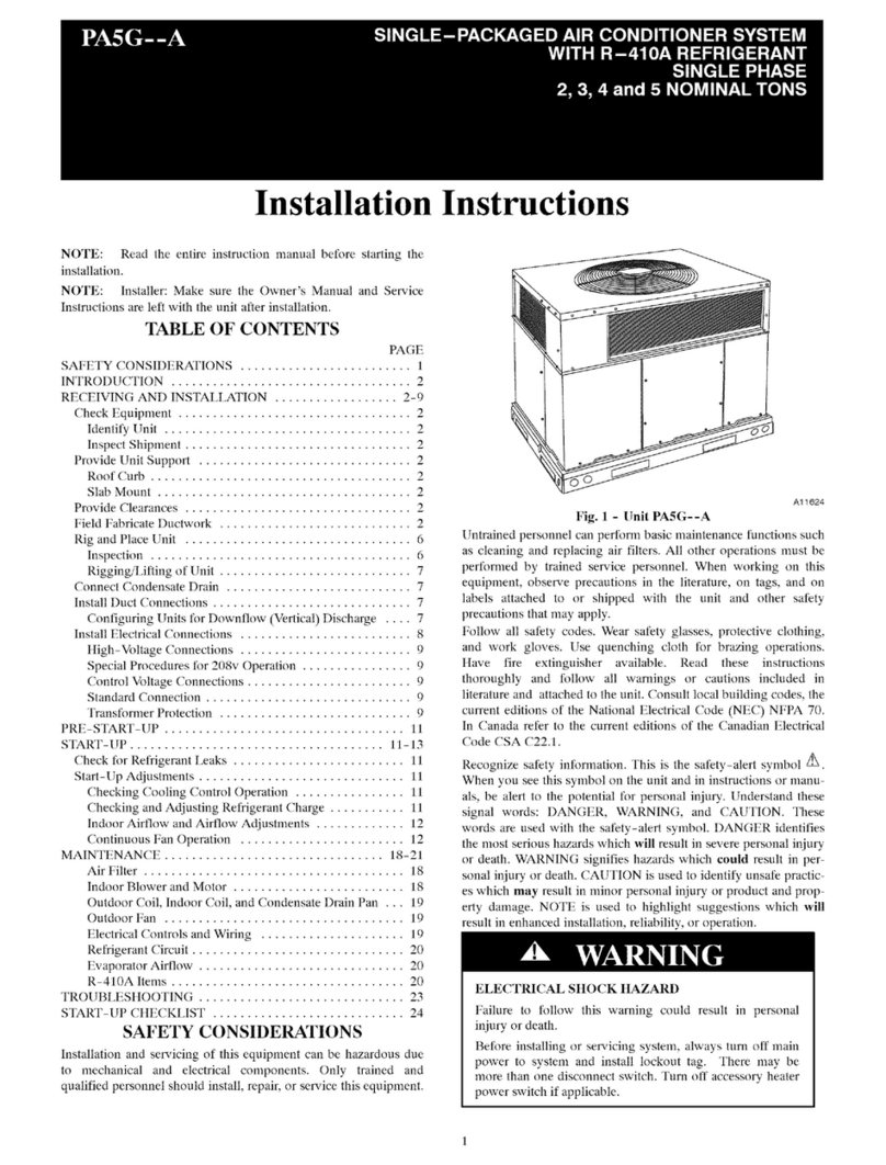 Payne PA5GXXA series User manual