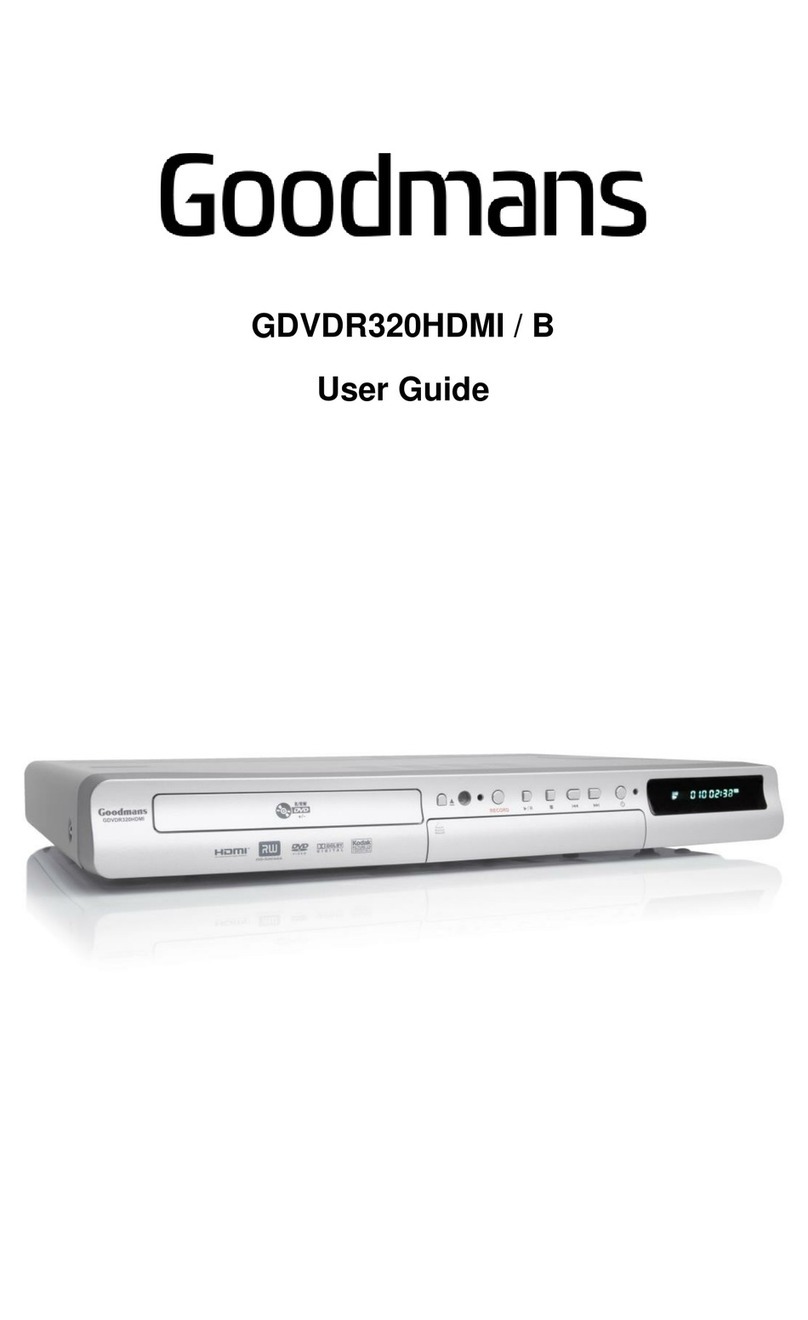 Goodmans GDVDR320HDMI / B User manual Goodmans GDVDR320HDMI / B User manual