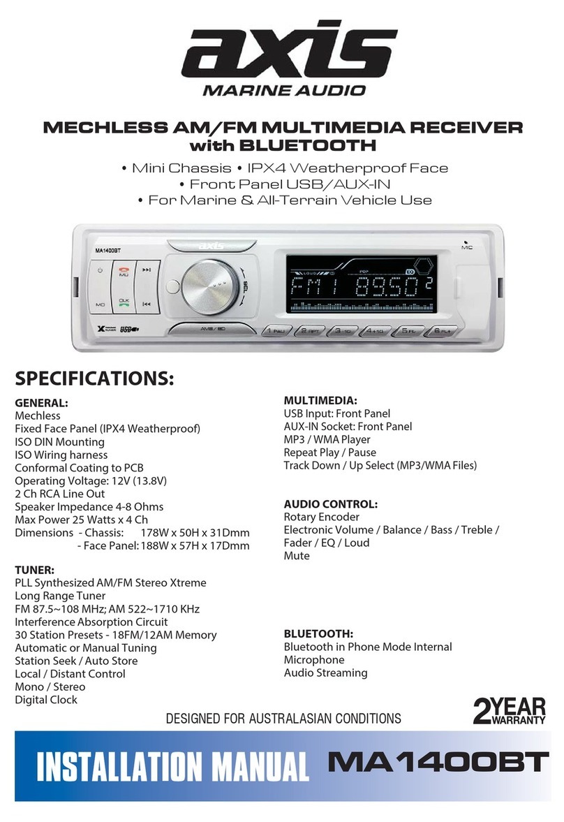 Axis MA1400BT installation instructions