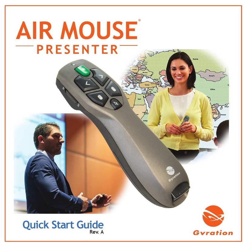 Gyration Air Mouse quick start guide