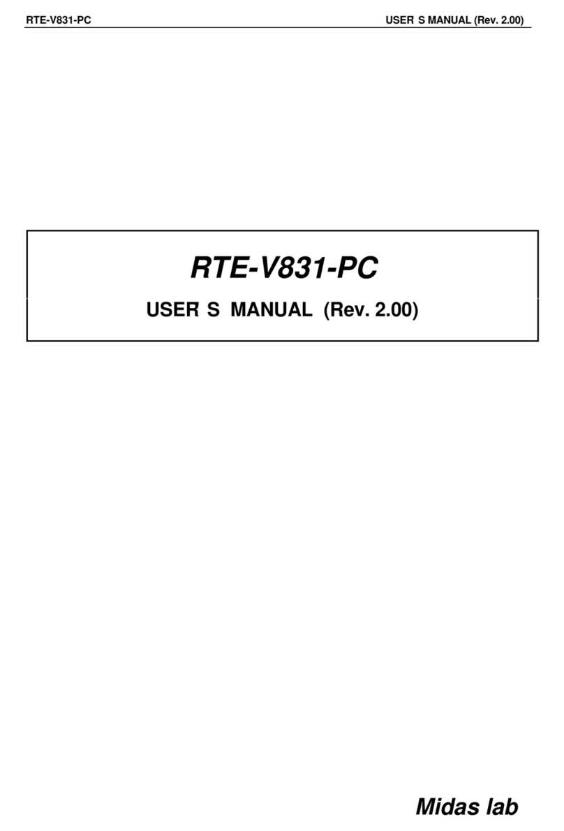 Midas RTE-V831-PC user manual