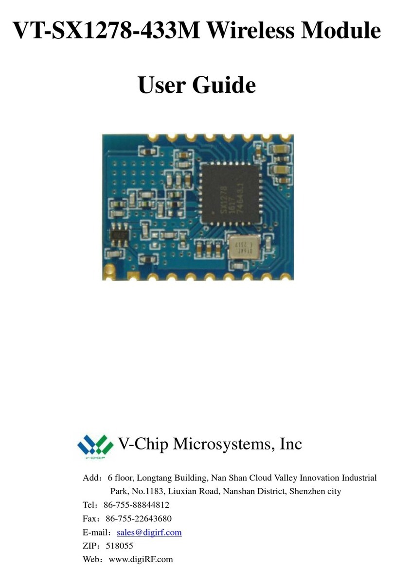 V-Chip Microsystems VT-SX1278-433M User manual
