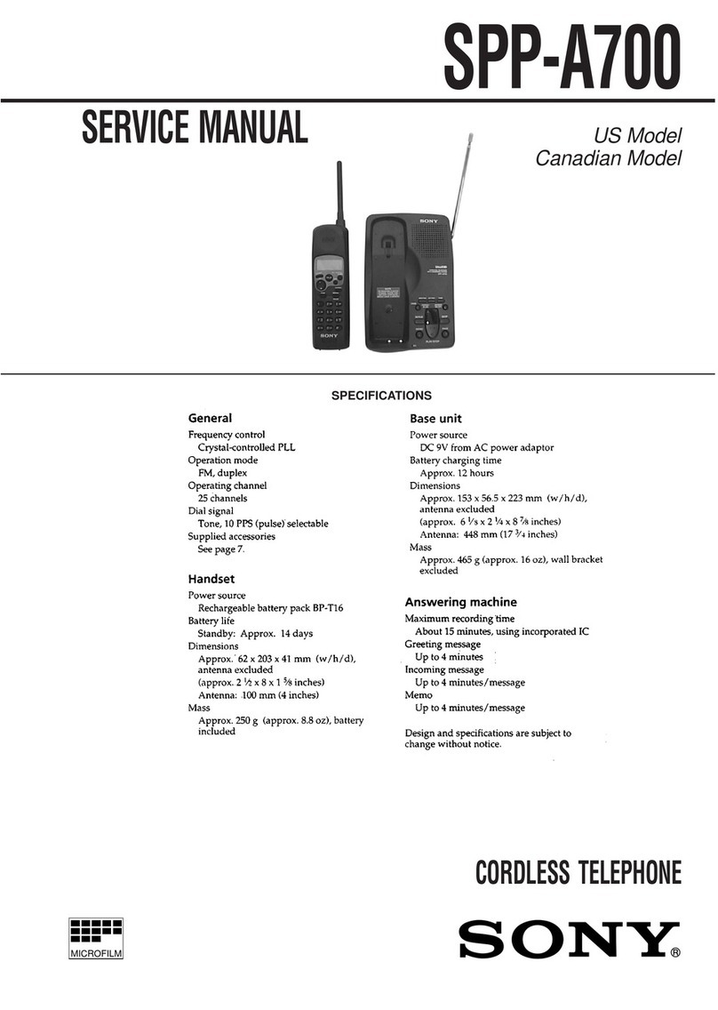Sony SPP-A700 Primary User manual