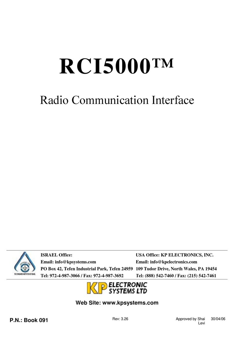 KP Electronic Systems RCI5000 User manual