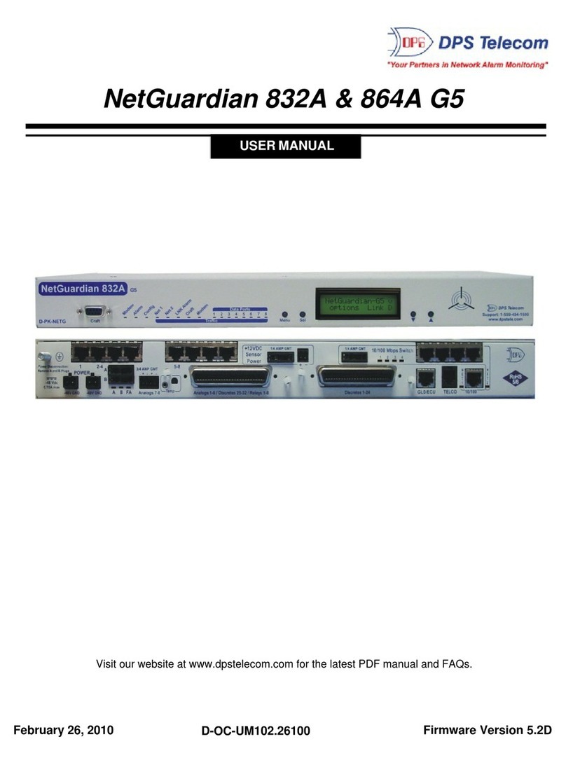 DPS Telecom NetGuardian 832A G5 user manual